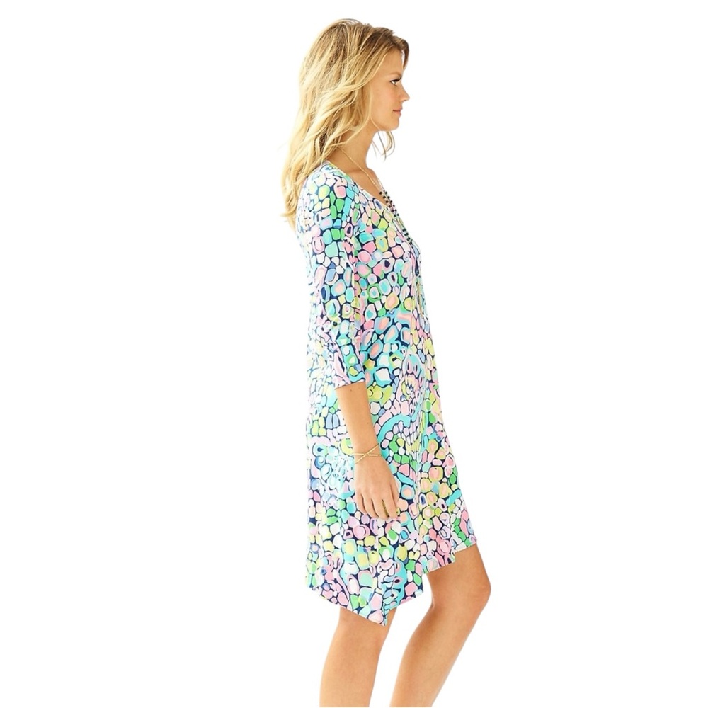 Lilly Pulitzer Ariana Asymmetrical Swing Dress in Multi Gypsy Jungle Sz S - Picture 3 of 14